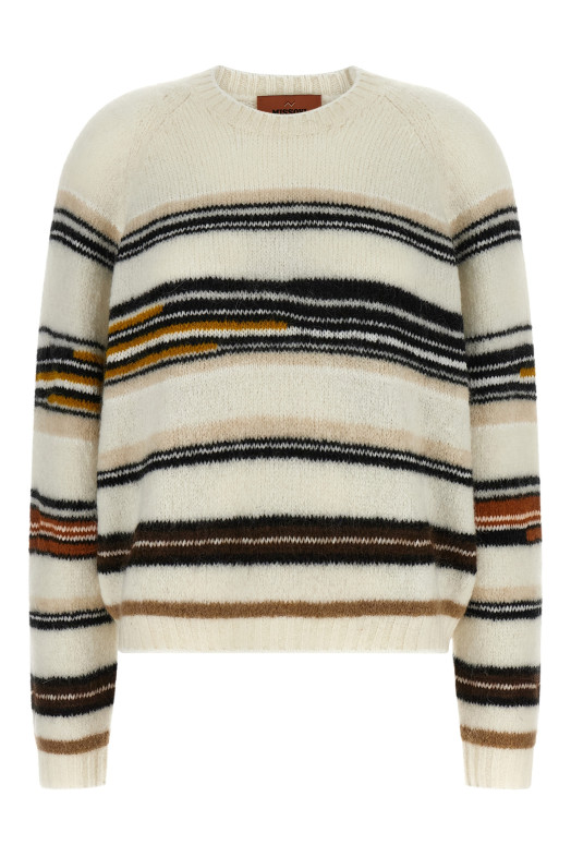 Светр з інтарсією у смужку Білий MISSONI DS25WN0WBK01C5SM9SW