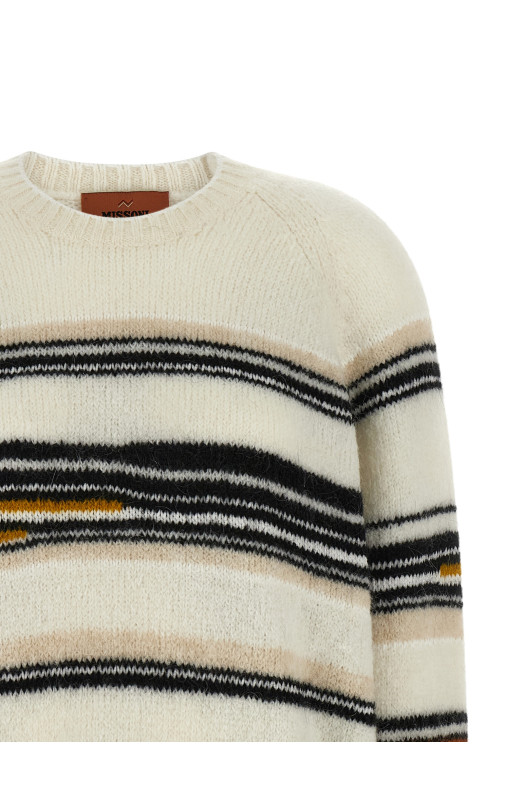 Светр з інтарсією у смужку Білий MISSONI DS25WN0WBK01C5SM9SW