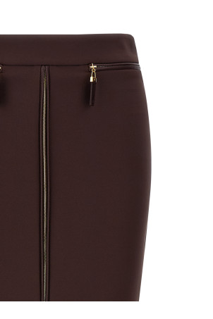 Спідниця на блискавці бордова ELISABETTA FRANCHI GO13456E2EA4 Спідниця на блискавці бордова ELISABETTA FRANCHI GO13456E2EA4