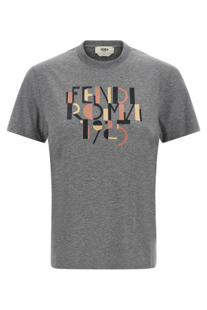Футболка «Fendi Roma 1925» серого цвета FS7254AVF8F0TAZ Футболка «Fendi Roma 1925» серого цвета FS7254AVF8F0TAZ