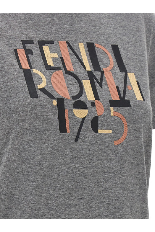 'Fendi Roma 1925' T-shirt Gray 'Fendi Roma 1925' T-shirt Gray