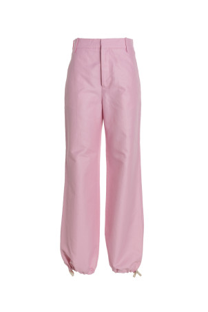 Logo embroidery pants Pink