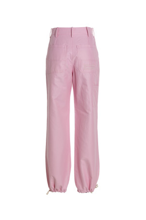 Logo embroidery pants Pink