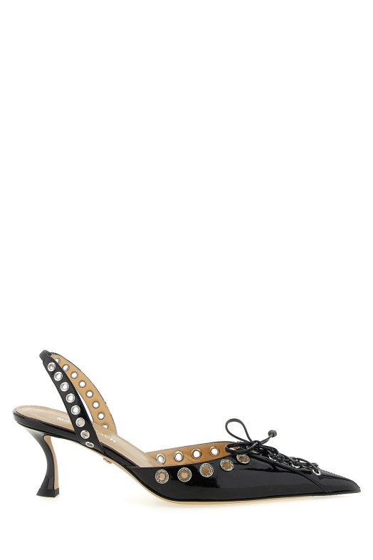 'Crystalized Corset' slingback Black 'Crystalized Corset' slingback Black