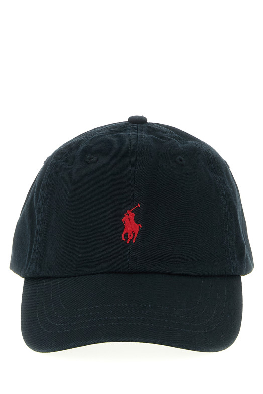 Кепка с вышитым логотипом, черная POLO RALPH LAUREN 710548524012
