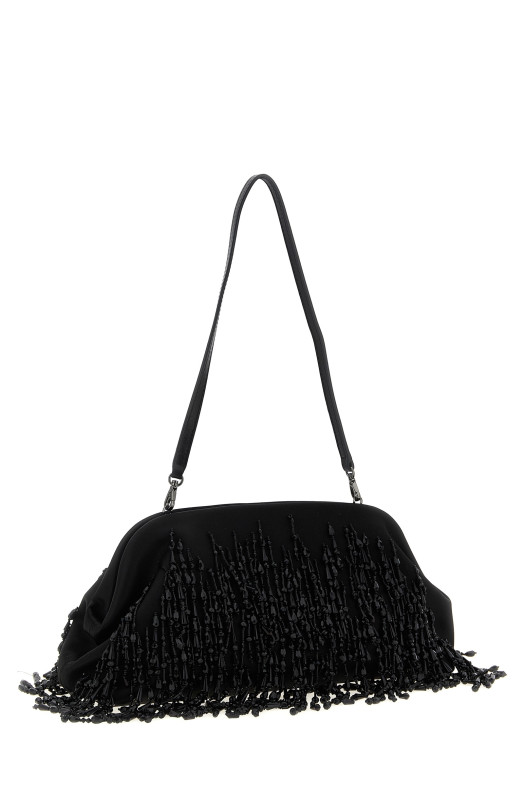 Атласна сумочка-клатч Чорна ALBERTA FERRETTI A311166760555 Атласна сумочка-клатч Чорна ALBERTA FERRETTI A311166760555