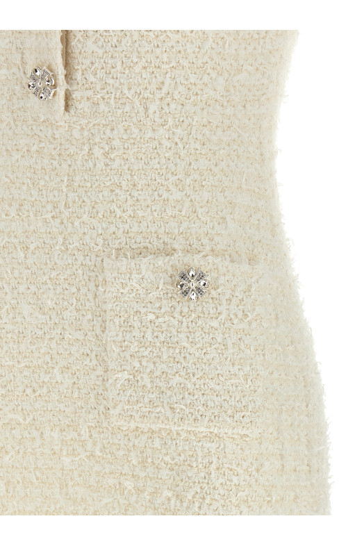 Вязаное платье Белое SELF PORTRAIT AW25028SCCREAM Вязаное платье Белое SELF PORTRAIT AW25028SCCREAM