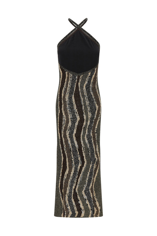 Wave pattern dress Multicolor