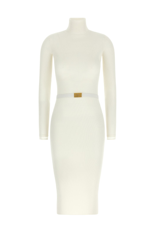 Logo belt dress White Logo belt dress White