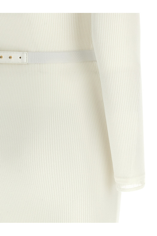 Logo belt dress White Logo belt dress White