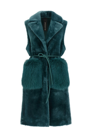 'Merino Straight-Volpe Shadow' vest Green 'Merino Straight-Volpe Shadow' vest Green