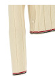 'Ladder Full Needle Rib Stitch' cardigan White