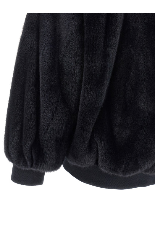 Бомбер з хутра синій BLANCHA 25089150BLU Бомбер з хутра синій BLANCHA 25089150BLU