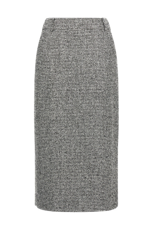 Спідниця-кльош Чорно-сіра ERMANNO SCERVINO D472O711WGOP4700 Спідниця-кльош Чорно-сіра ERMANNO SCERVINO D472O711WGOP4700