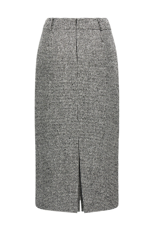 Спідниця-кльош Чорно-сіра ERMANNO SCERVINO D472O711WGOP4700 Спідниця-кльош Чорно-сіра ERMANNO SCERVINO D472O711WGOP4700
