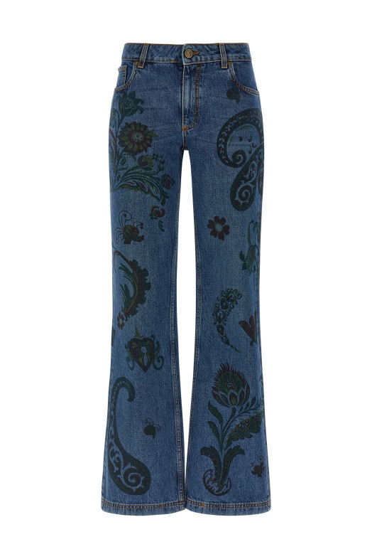 Paisley print jeans Multicolor