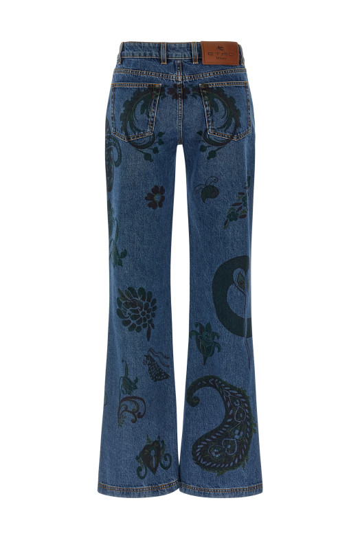 Paisley print jeans Multicolor