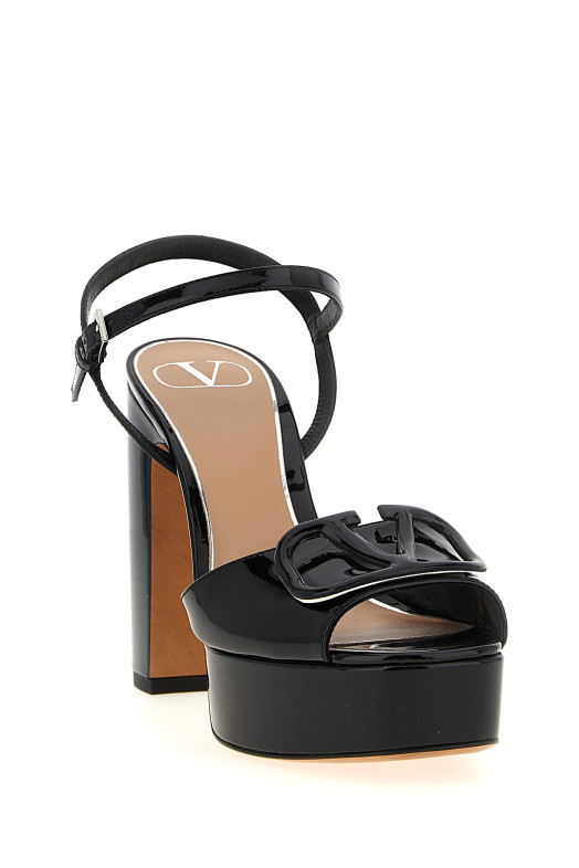 Valentino Garavani 'VLogo' platform sandals Black