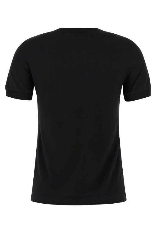 Футболка с бантиком, черная DOLCE & GABBANA F8N08ZGDC6KN0000