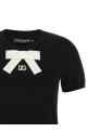 Футболка с бантиком, черная DOLCE & GABBANA F8N08ZGDC6KN0000