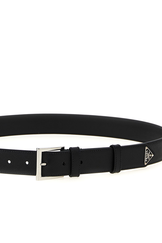 Ремінь із шкіри Saffiano Чорний PRADA 2CC672053F0002