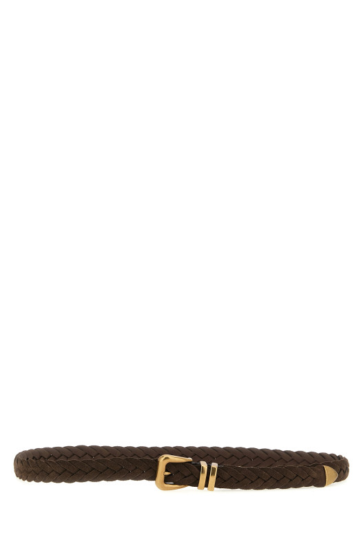 Тканий ремінь коричневий BRUNELLO CUCINELLI MAURP253C7284 Тканий ремінь коричневий BRUNELLO CUCINELLI MAURP253C7284