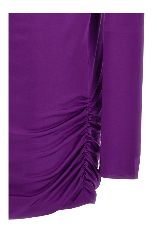 Вырезанное трикотажное платье Фиолетовое VERSACE (10100431A005721LD60)