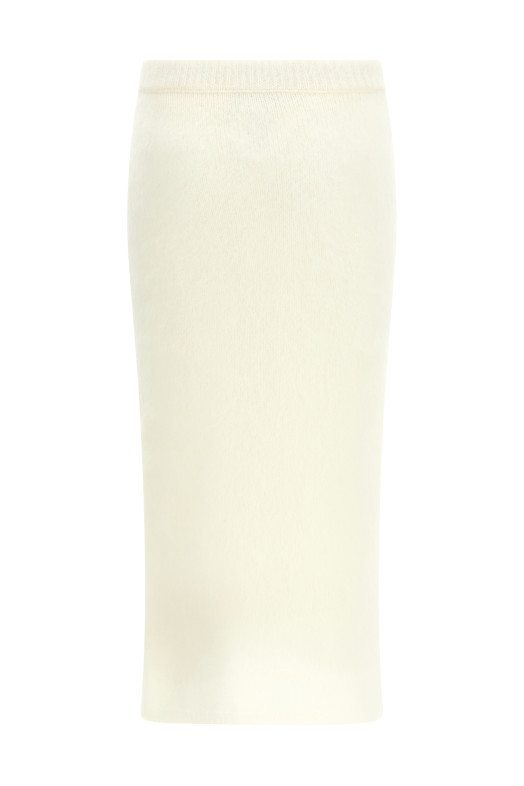 'Carded mohair' skirt White 'Carded mohair' skirt White