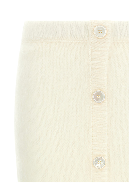 'Carded mohair' skirt White 'Carded mohair' skirt White