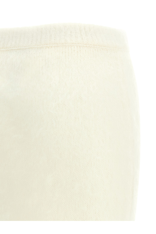 'Carded mohair' skirt White 'Carded mohair' skirt White