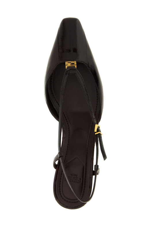 'Fendi FFold' slingback Brown