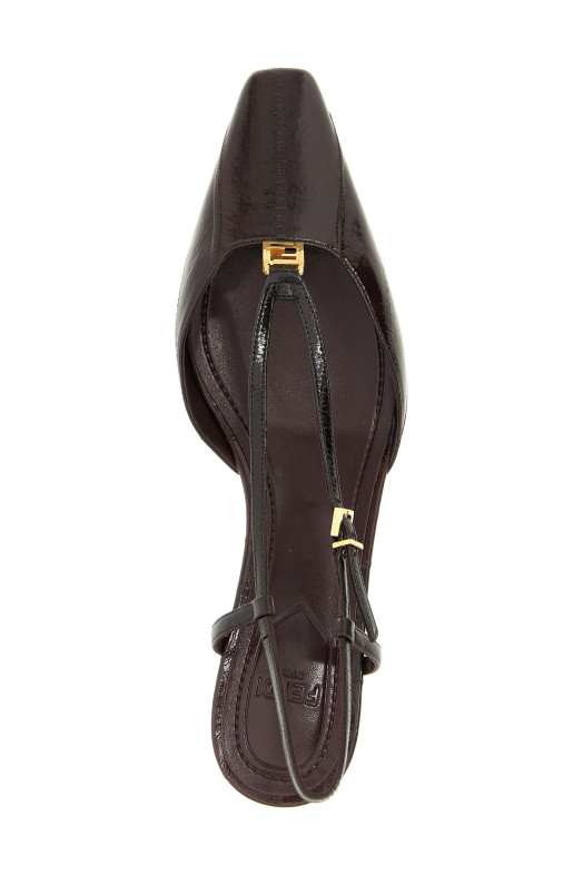 'Fendi FFold' slingback Brown