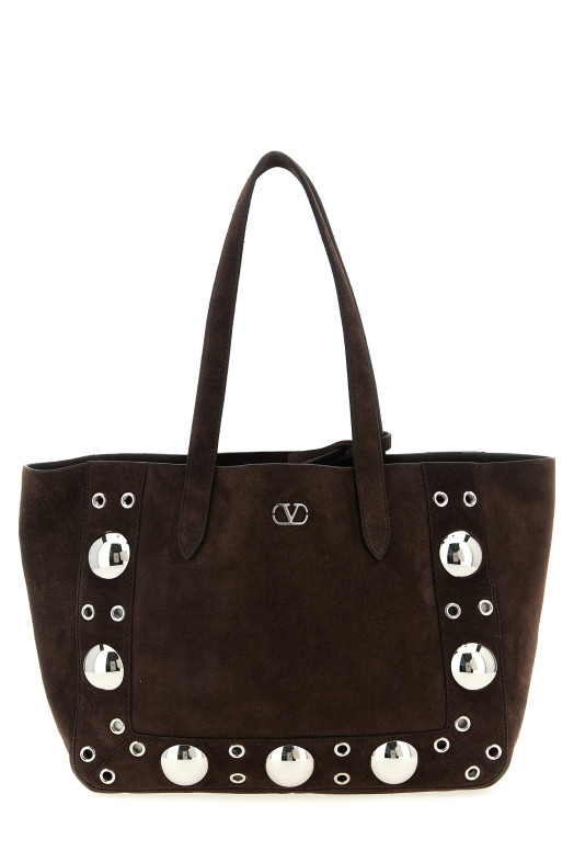 Средняя сумка для покупок Valentino Garavani «Nellcôte» коричневая W2B0R88JET0TO