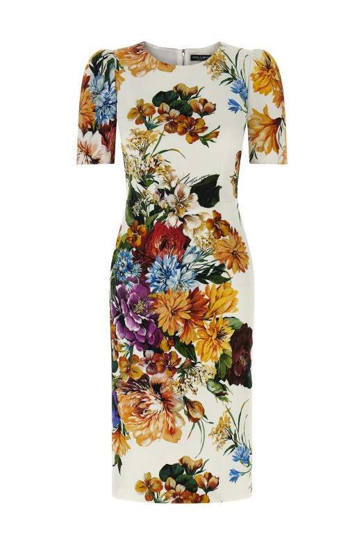 Сукня з квітковим принтом, різнокольорова DOLCE & GABBANA F6TYCTFSRQUHA5PC Сукня з квітковим принтом, різнокольорова DOLCE & GABBANA F6TYCTFSRQUHA5PC