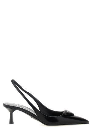 Triangle logo slingback Black Triangle logo slingback Black