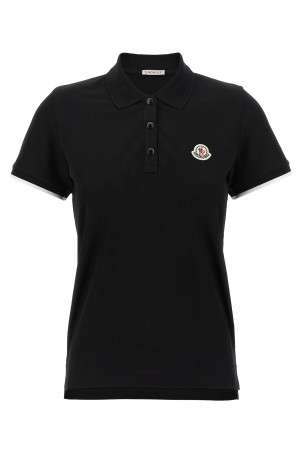 Поло з логотипом, чорне MONCLER K20938A0000484720999 Поло з логотипом, чорне MONCLER K20938A0000484720999