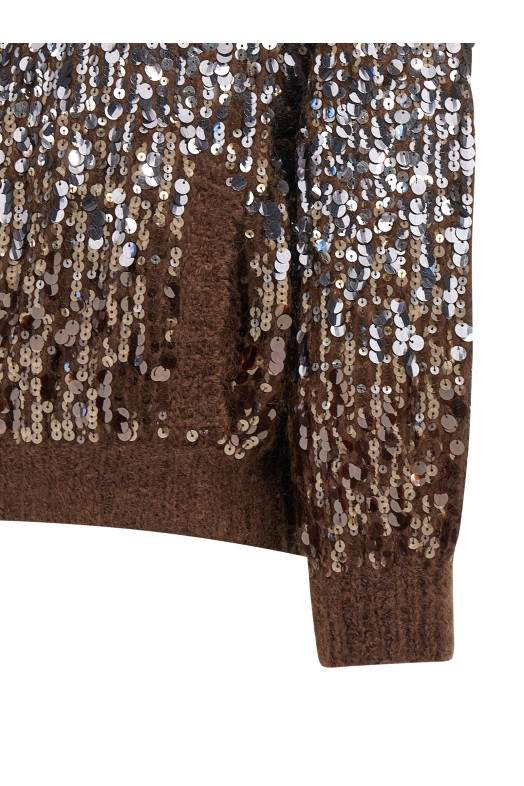 'Dazzling Dégradé Embroidery' cardigan Brown 'Dazzling Dégradé Embroidery' cardigan Brown