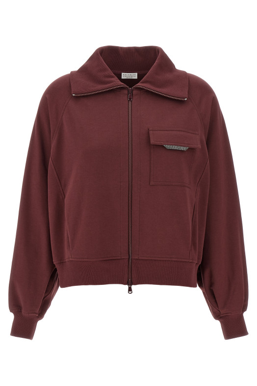 Світшот «Shiny Flap Detail» бордовий MH827SN706C7235