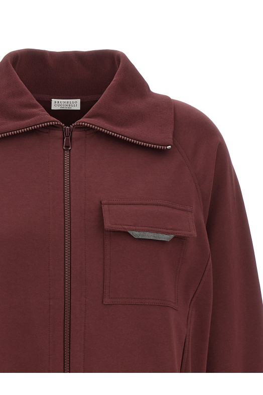 Світшот «Shiny Flap Detail» бордовий MH827SN706C7235