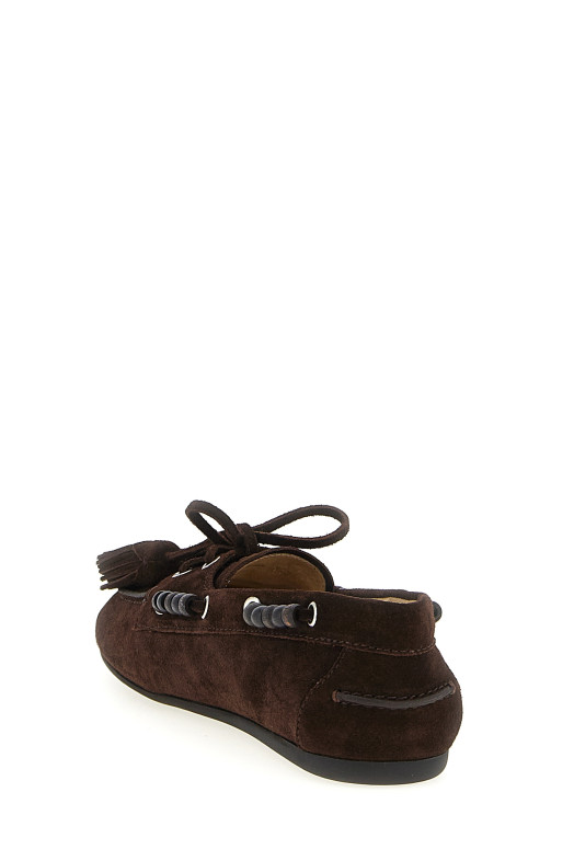 Замшеві човники коричневі MIU MIU 5D518EF005054F0003 Замшеві човники коричневі MIU MIU 5D518EF005054F0003