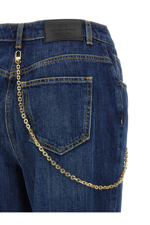 Джинси з ланцюжком Jewel Blue ELISABETTA FRANCHI PJ14D56E2104 Джинси з ланцюжком Jewel Blue ELISABETTA FRANCHI PJ14D56E2104