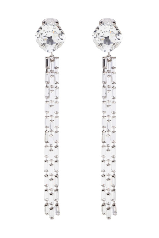 Fringed earrings Silver Fringed earrings Silver