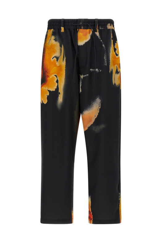 Printed trousers Black
