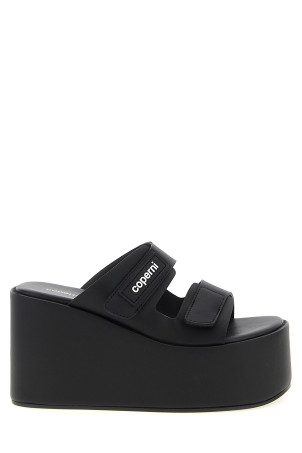 Клиноподібні сандалі «Patch Wedge Sandal» Чорні COPSH76F6015BLK Клиноподібні сандалі «Patch Wedge Sandal» Чорні COPSH76F6015BLK