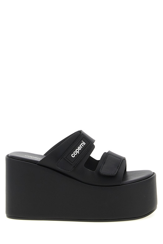 'Patch Wedge Sandal' wedges Black 'Patch Wedge Sandal' wedges Black