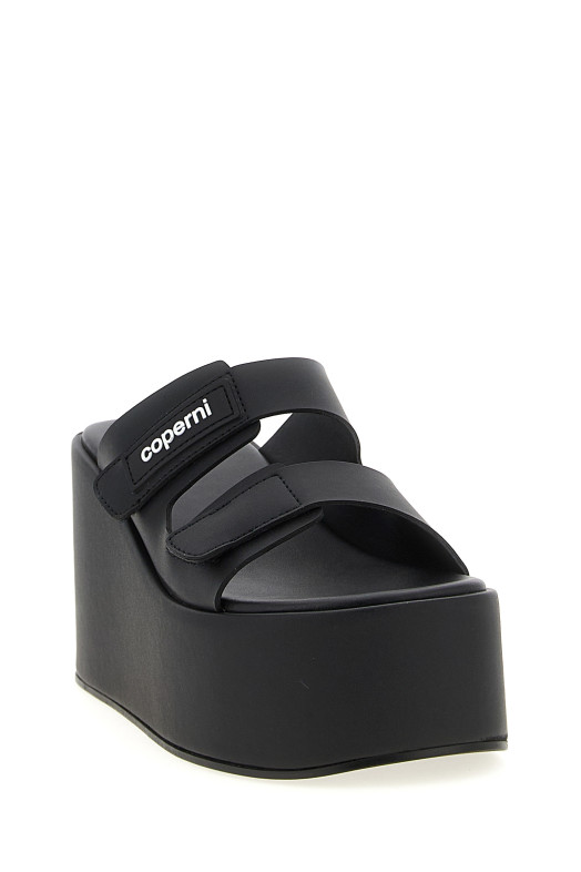 'Patch Wedge Sandal' wedges Black 'Patch Wedge Sandal' wedges Black
