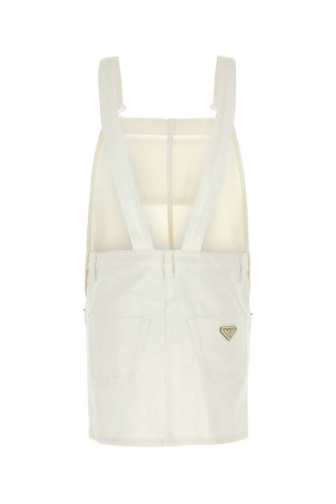 White denim dungarees dress PRADA (GFA139SOOO14LW) White denim dungarees dress PRADA (GFA139SOOO14LW)