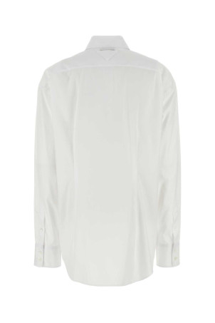 White poplin shirt Black PRADA (P451HRSOOO1XV2)