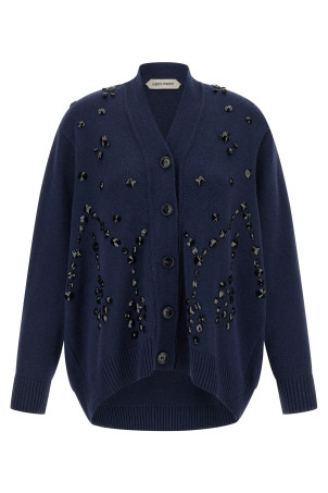 Embroidery cardigan Blue Embroidery cardigan Blue