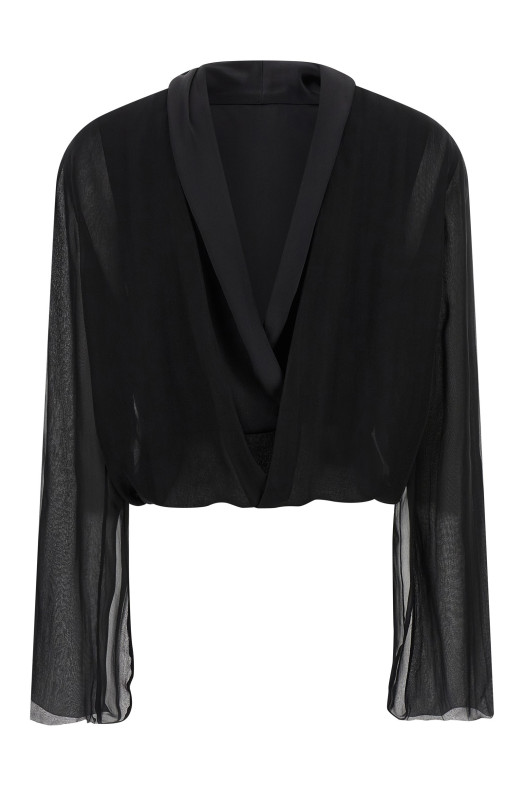 Chiffon Shirt Black
